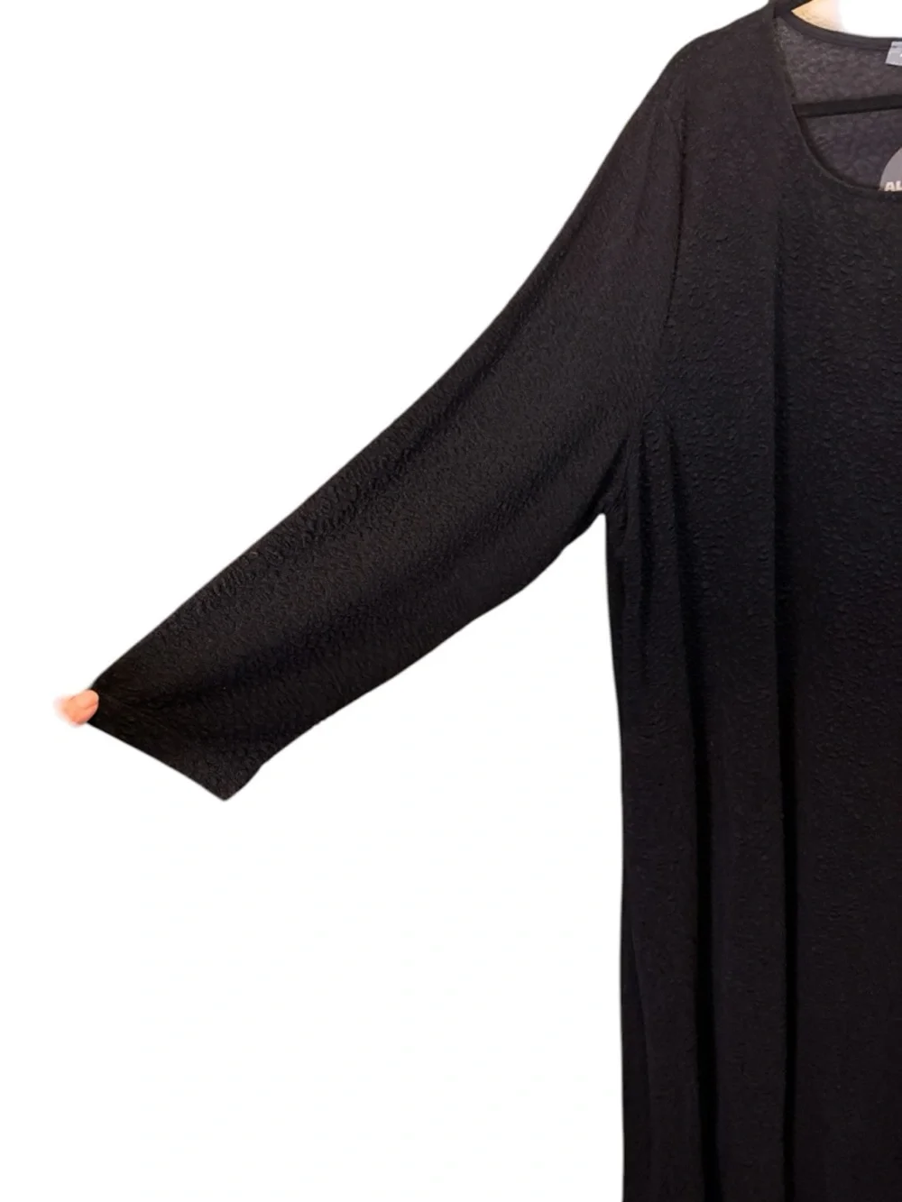 ALEMBIKA Sabrina A-Line Black Textured Maxi Dress sz 20 Plus - Picture 4 of 13
